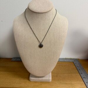 I heart you dainty silver tone pendant necklace